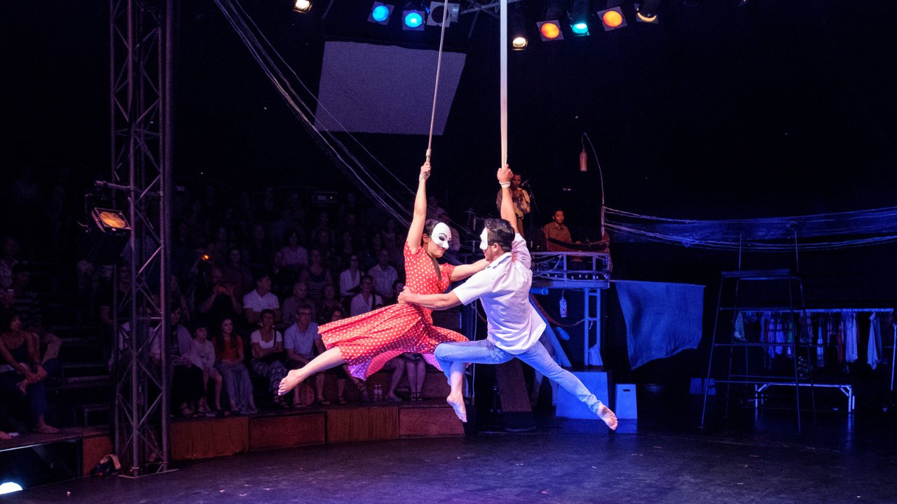 Colors come alive under the big top at Phare, The Cambodian Circus, where every costume tells a story of Cambodia's vibrant culture