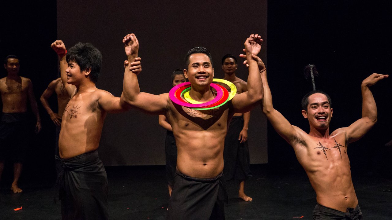 Strength meets storytelling in this mesmerizing moment at Phare, The Cambodian Circus, as performers create human towers that touch the stars