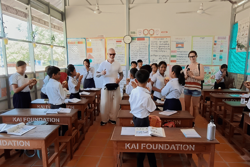 Angkor Wat Sunset Tour - Cambodian School Visit_ Meeting Local Students